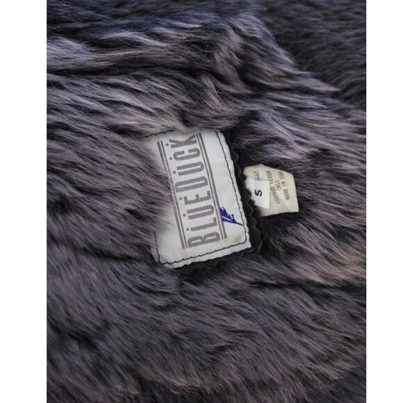 BLUE Duck Shearling Genuine Sheepskin Black Women Coat Size:S (fit S-M - Picture 5 of 8